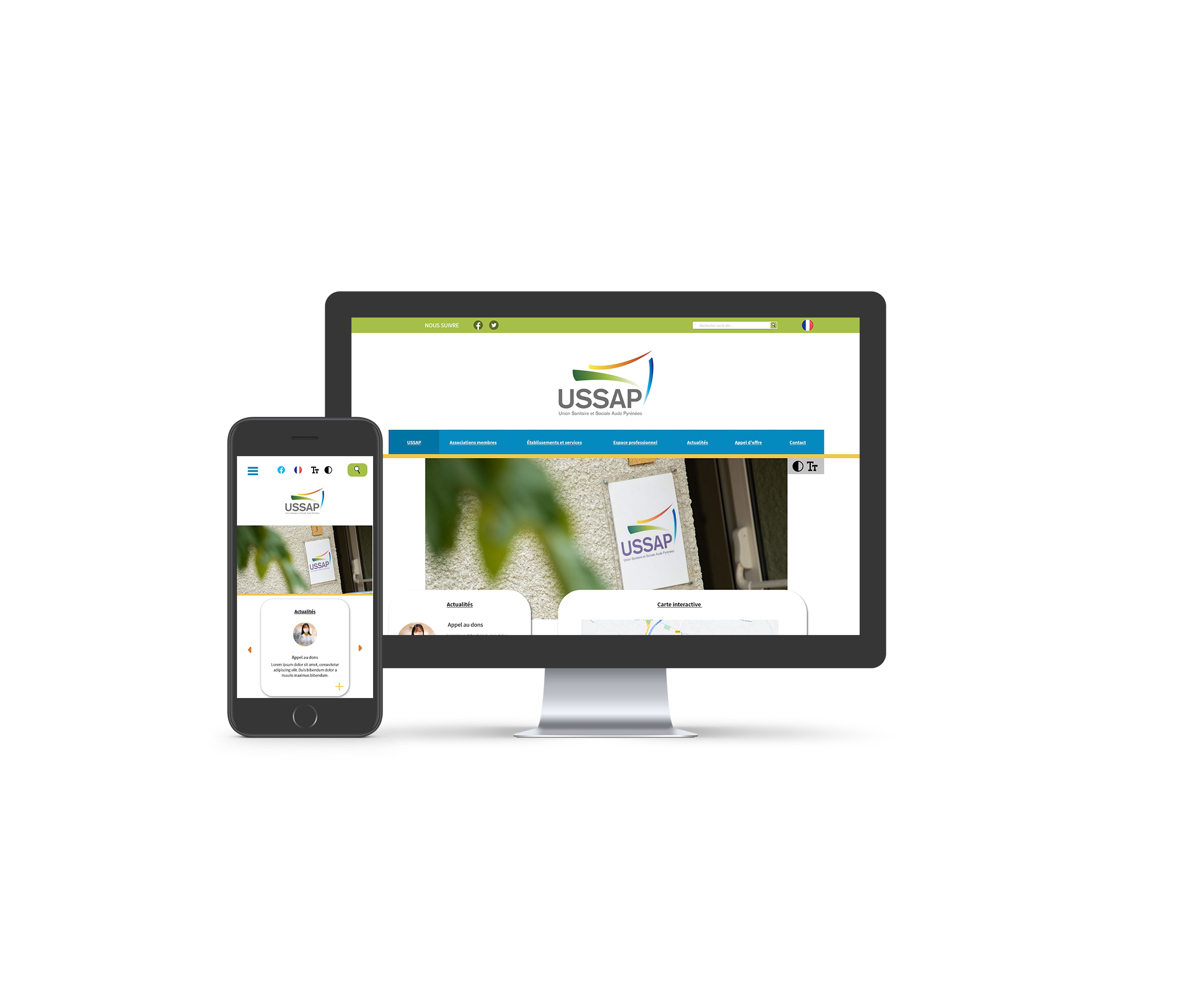 Mockup maquette de l'Ussap
