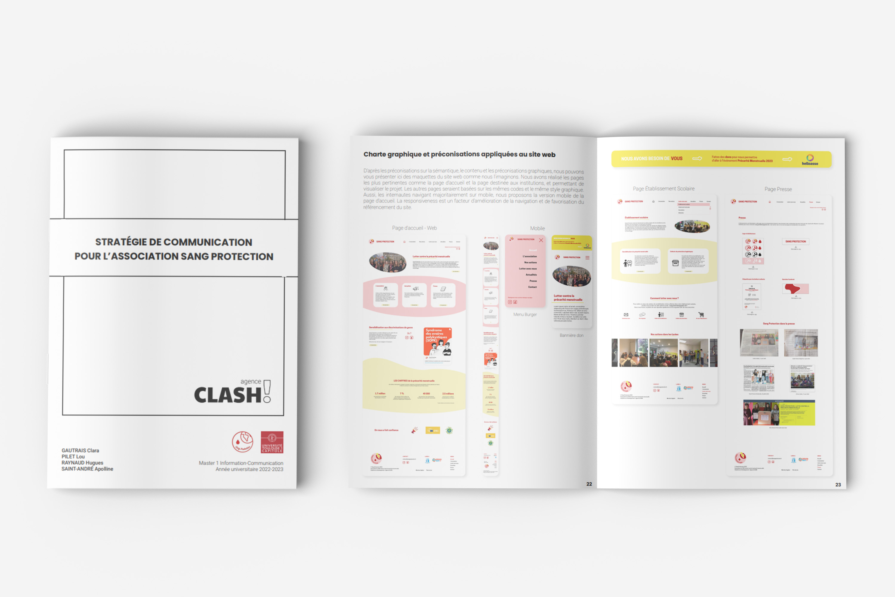 Pilotage de projet web pour l'association Sang Protection